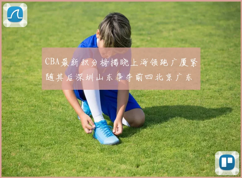 CBA最新积分榜揭晓上海领跑广厦紧随其后深圳山东争夺前四北京广东稳居前列